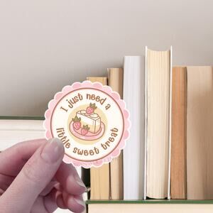 Little Sweet Treat Cute Dessert Sticker Strawberry Cake Cafe Positive Message